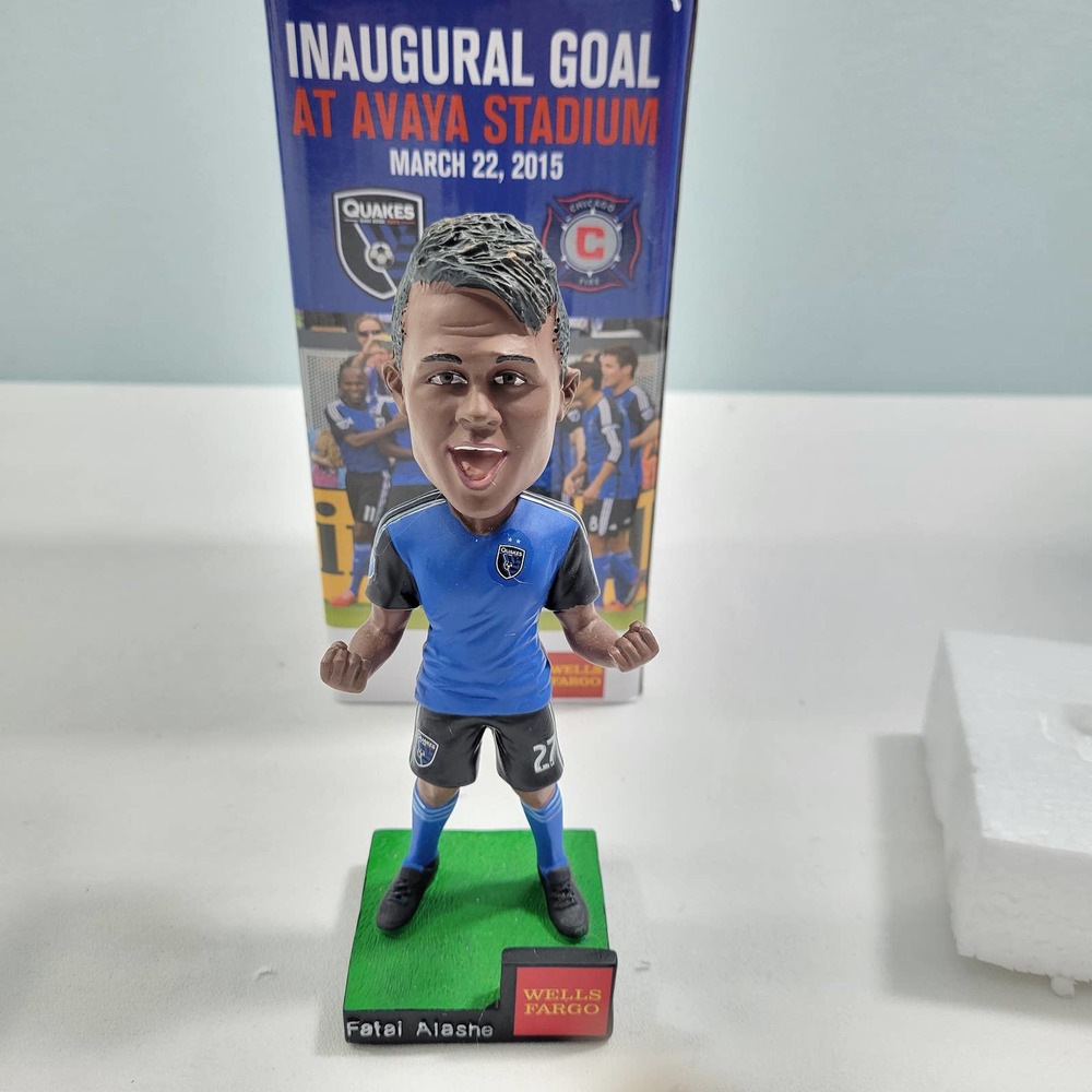 Fatai Alashe San Jose Quakes Bobblehead Inaugural Goal at Avaya Stadium 72723-5